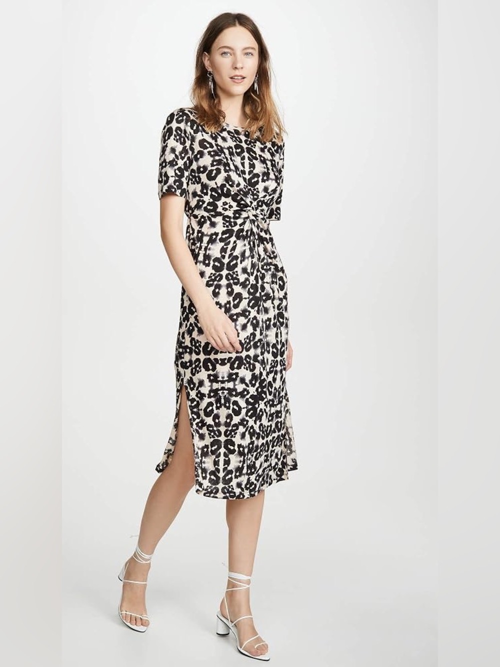 Rebecca Taylor Kaleidoscope 100% Linen Jersey Dress | Size Small